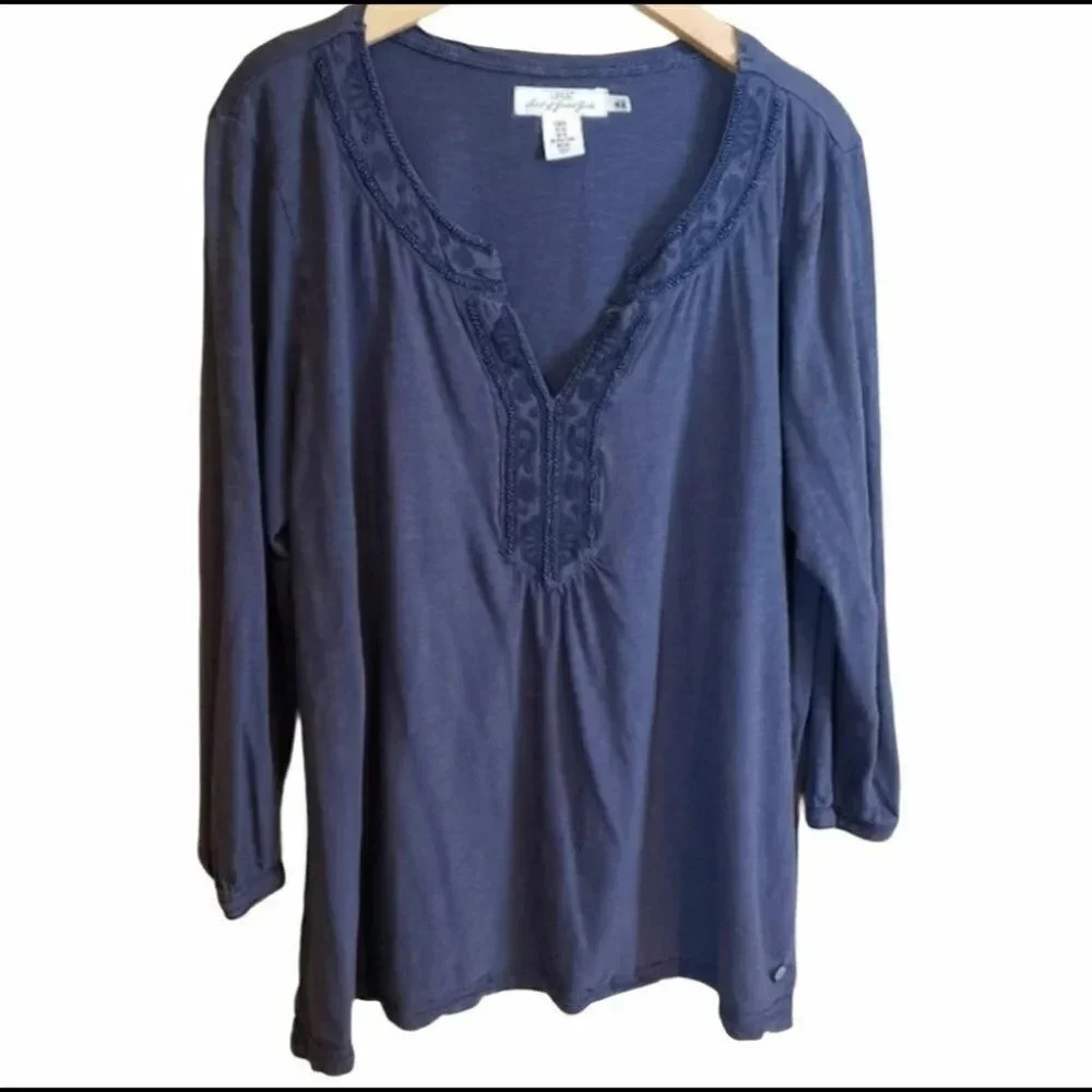 H&M Boho XL Navy long sleeve tunic